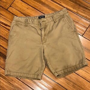 Nautica Tan Flat Front Shorts Classic 100% Cotton